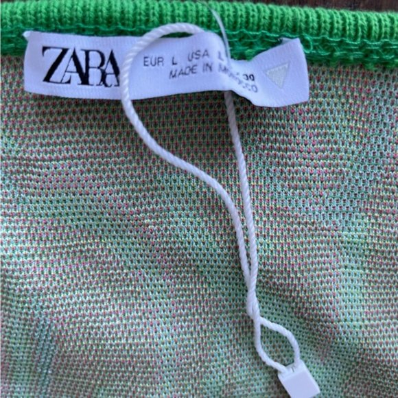 Zara Vibrant Patterned Knit Dress NWOT - Picture 8 of 8